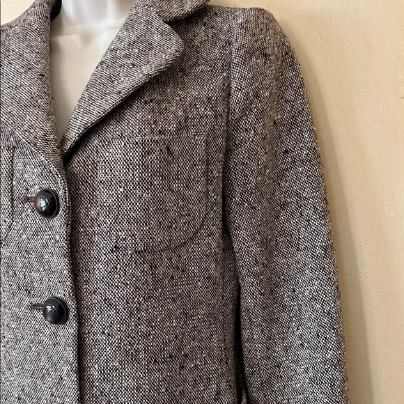 Banana Republic Brown Tweed Tailored Frock Coat size XS - Picture 6 of 16
